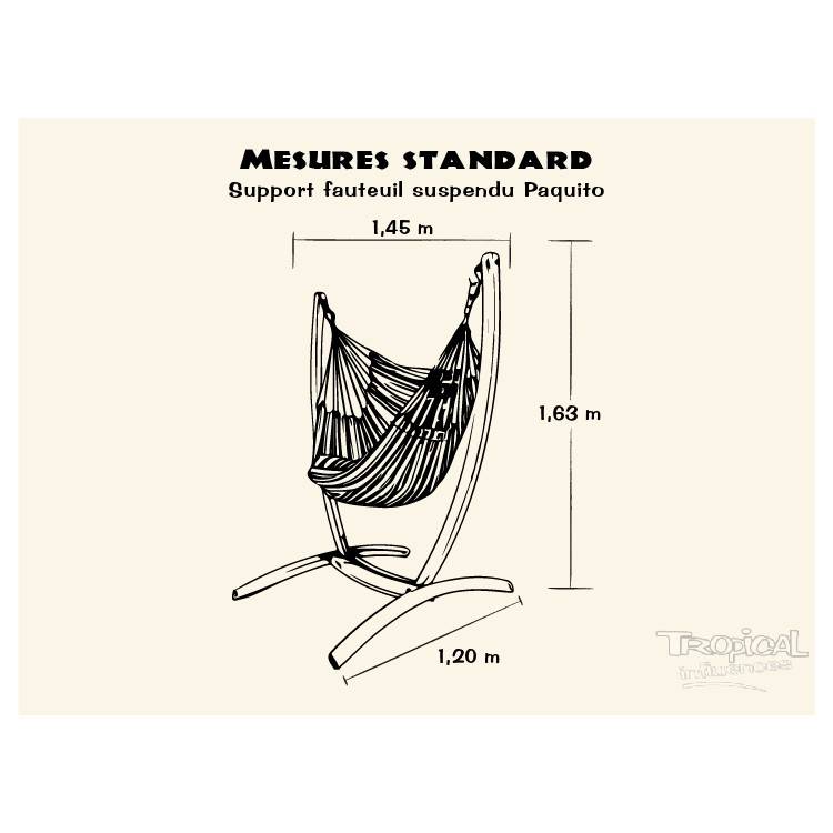 Hamac chaise sur pied en bois Andalou XXL - Tropical Hamac - Image 6