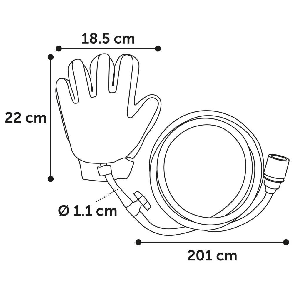 Flamingo - Gant de nettoyage avec branchement jet d'eau pour chien - Imagen 7