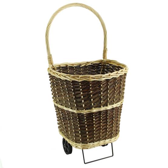 Facilitys - Chariot à bûches en osier pour bois de chauffage - Imagen 1