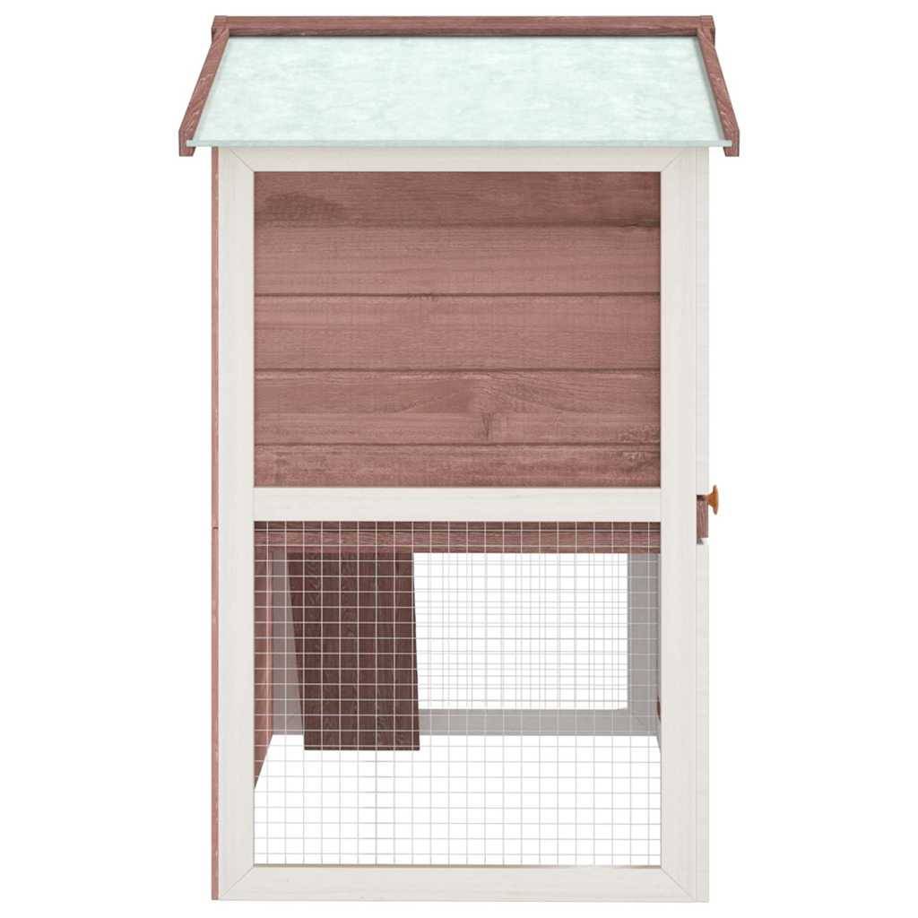 Vidaxl - Clapier d'extérieur 3 portes Marron Bois vidaXL 170838 - Imagen 5