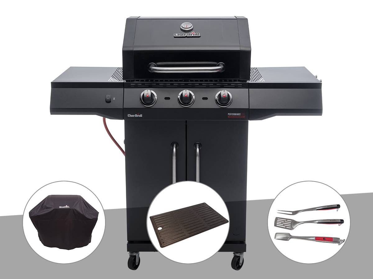 Char-broil - Barbecue à gaz Performance CORE B3 + Housse de protection + Plancha + Kit 3 ustensiles - Char-Broil - Imagen 1