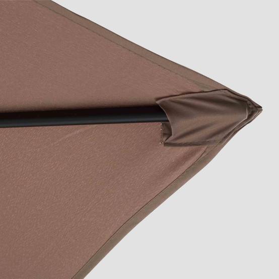 Oviala - Parasol déporté 3x3m et 4 dalles à remplir acier taupe Genova - Oviala - Image 6