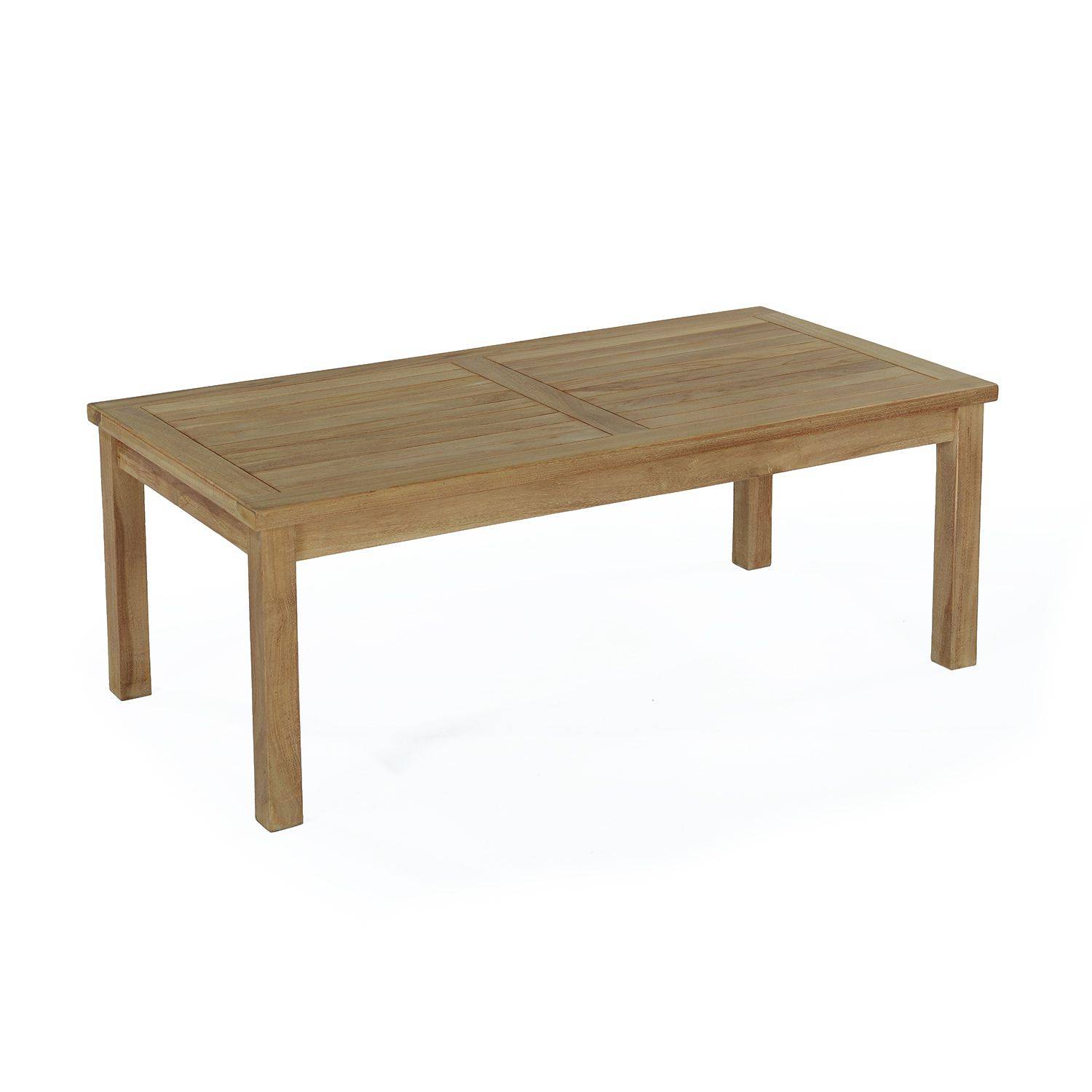 Table basse rectangulaire en teck massif Coffee 120 x 60 cm - TECK'Attitude - Image 1