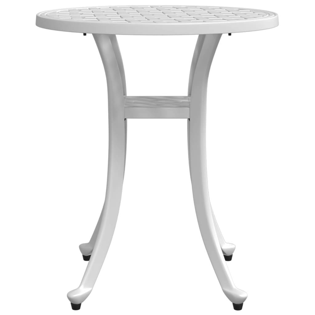 Maison Chic - Table de jardin - Table Extérieure - Table De Patio blanc Ø48x53 cm aluminium coulé - Image 6