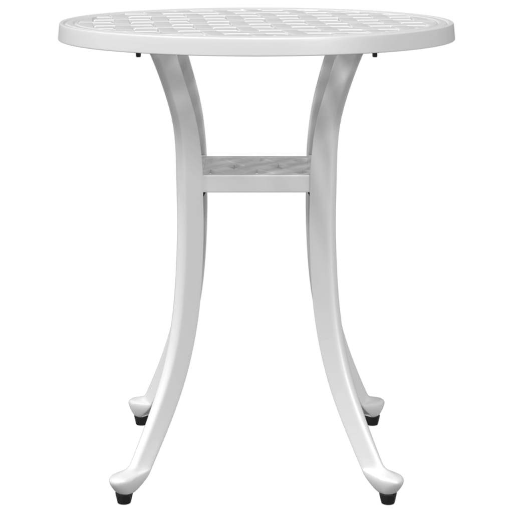 Maison Chic - Table de jardin - Table Extérieure - Table De Patio blanc Ø48x53 cm aluminium coulé - Image 5