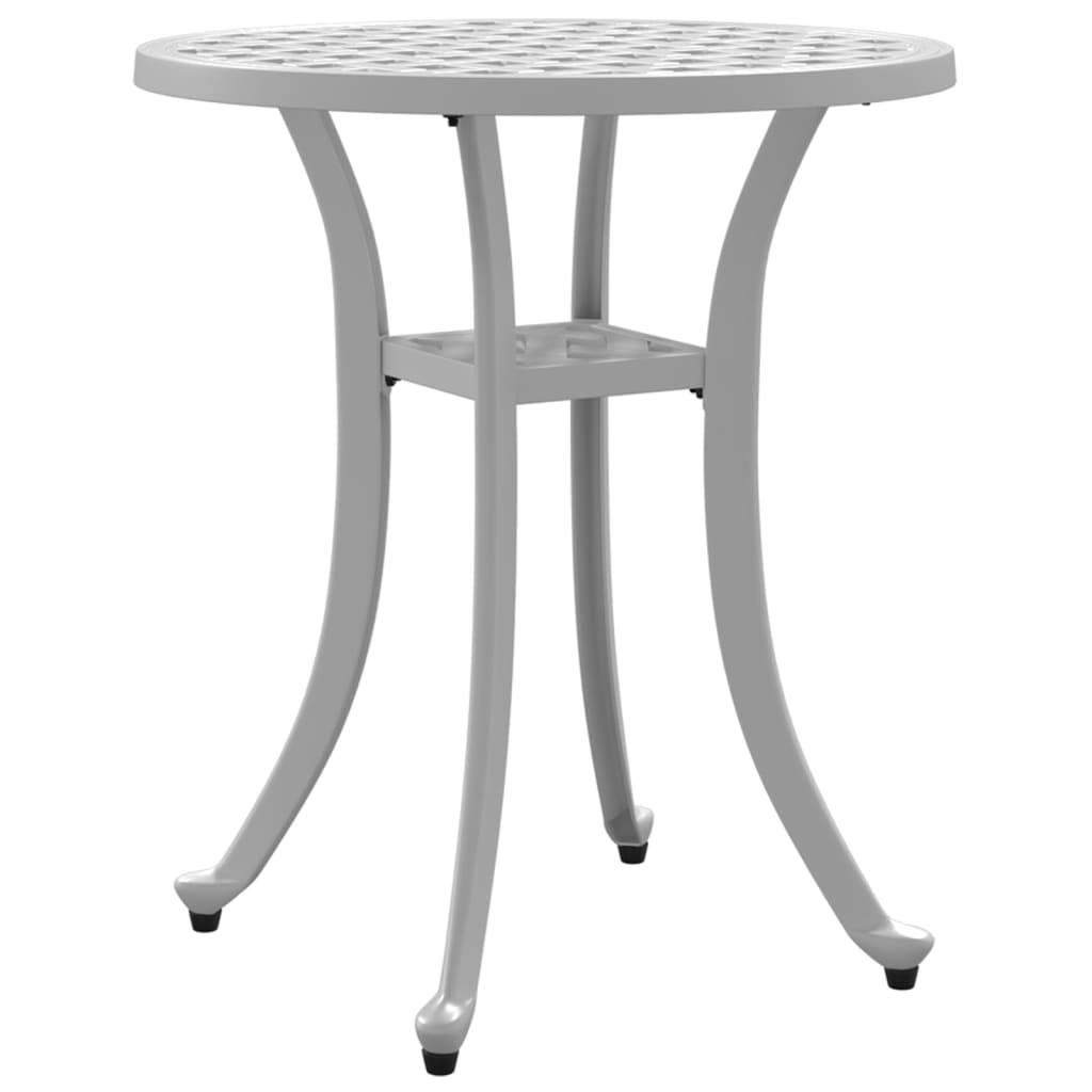 Maison Chic - Table de jardin - Table Extérieure - Table De Patio blanc Ø48x53 cm aluminium coulé - Image 1