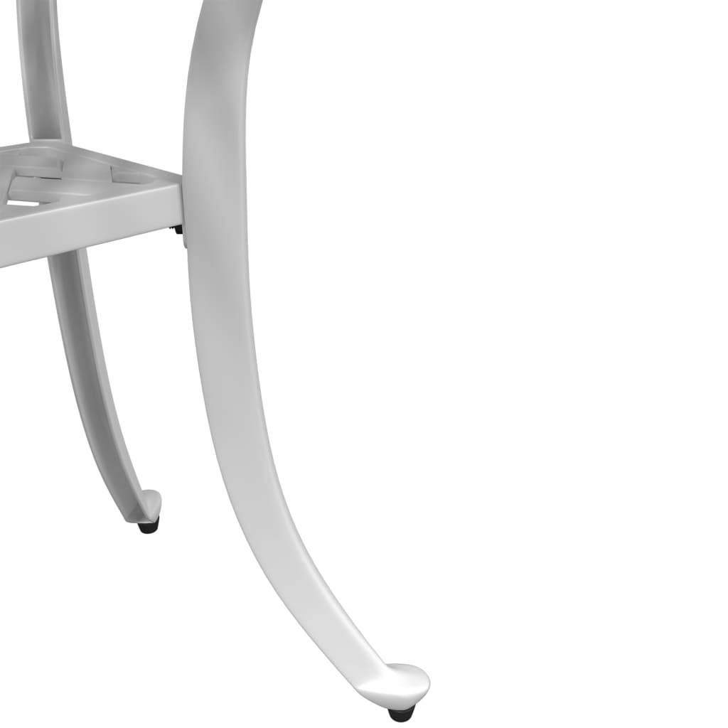Maison Chic - Table de jardin - Table Extérieure - Table De Patio blanc Ø48x53 cm aluminium coulé - Image 10