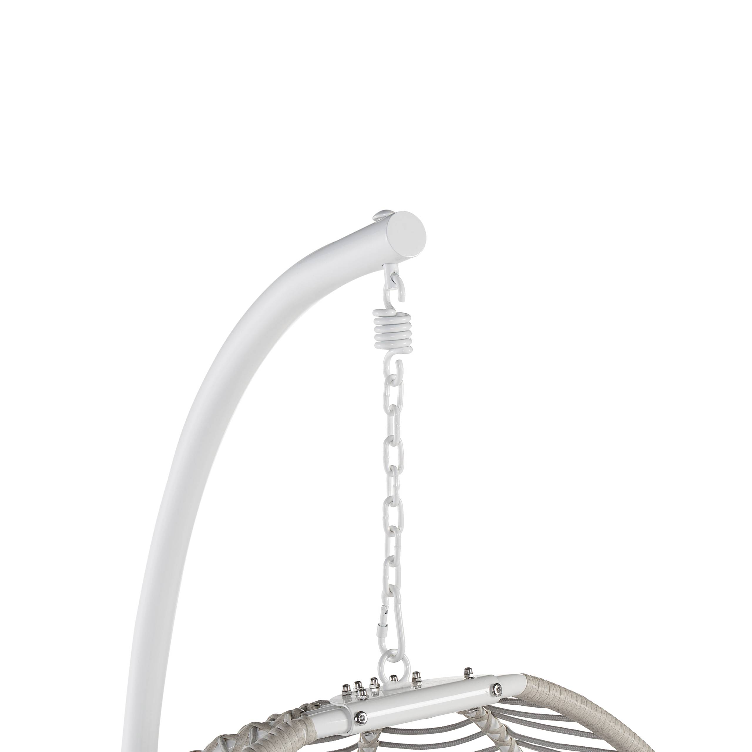 Beliani - Chaise porte-à-faux Tissu Blanc ARCO - 100x98x197- Beliani - Image 7