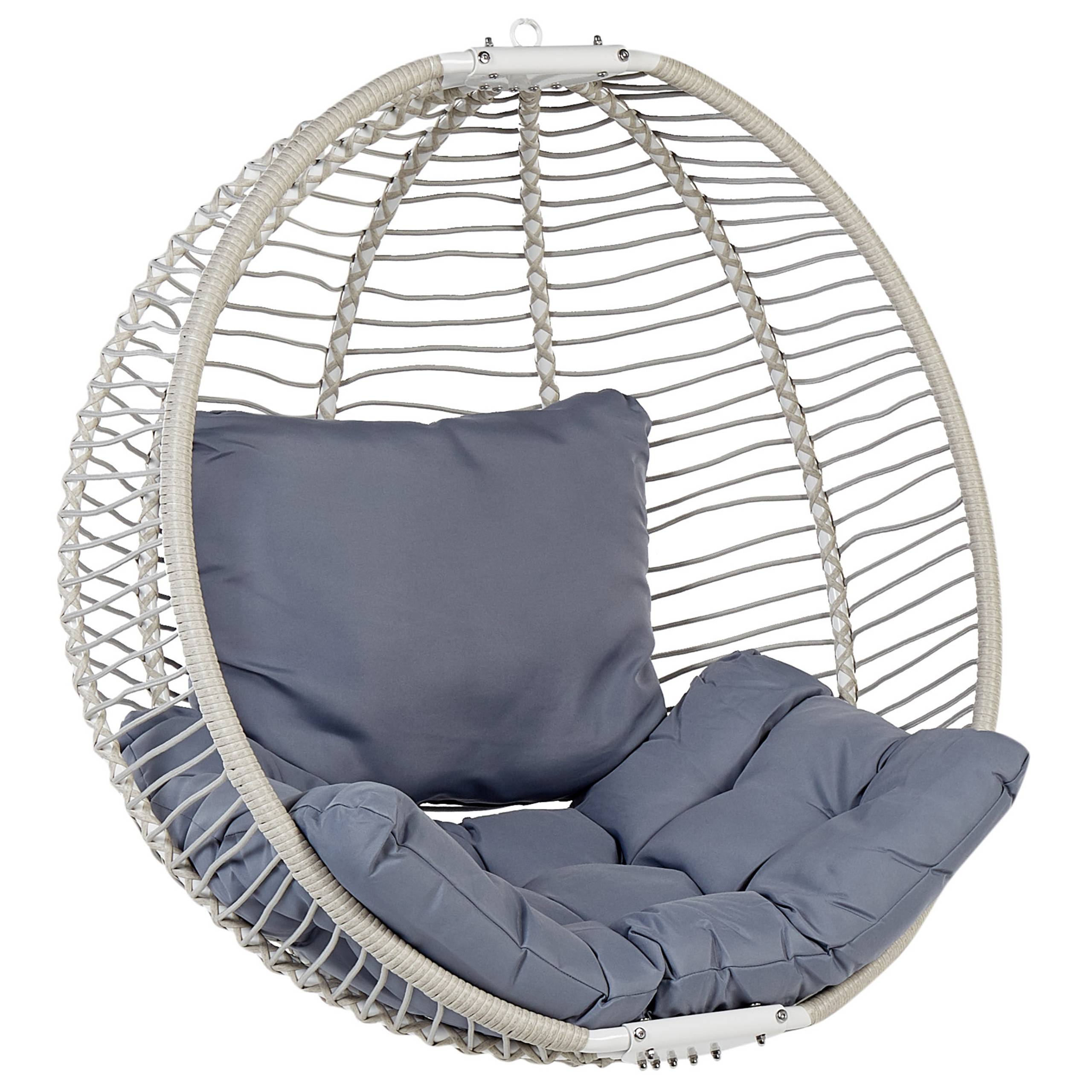 Beliani - Chaise porte-à-faux Tissu Blanc ARCO - 100x98x197- Beliani - Image 5