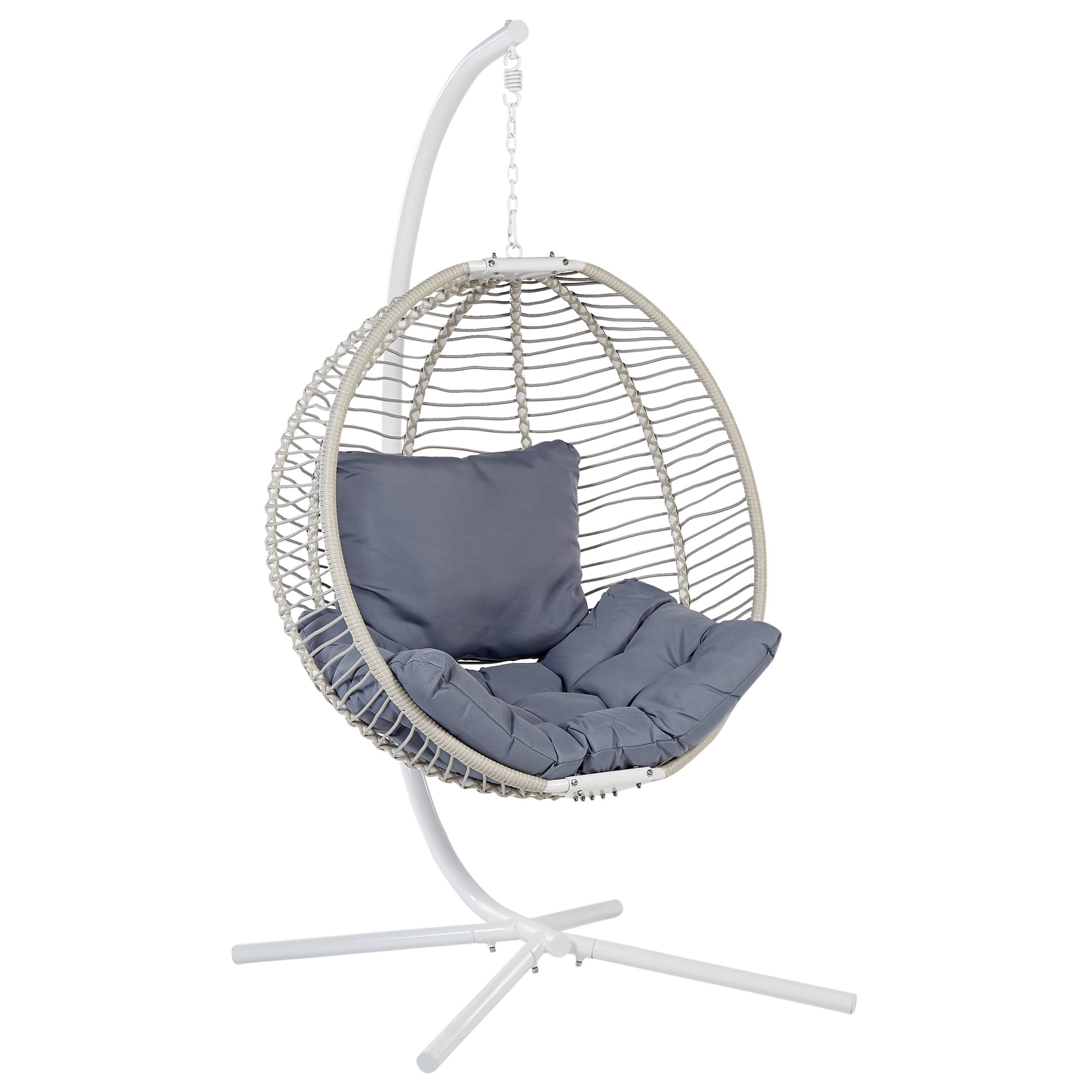 Beliani - Chaise porte-à-faux Tissu Blanc ARCO - 100x98x197- Beliani - Image 2