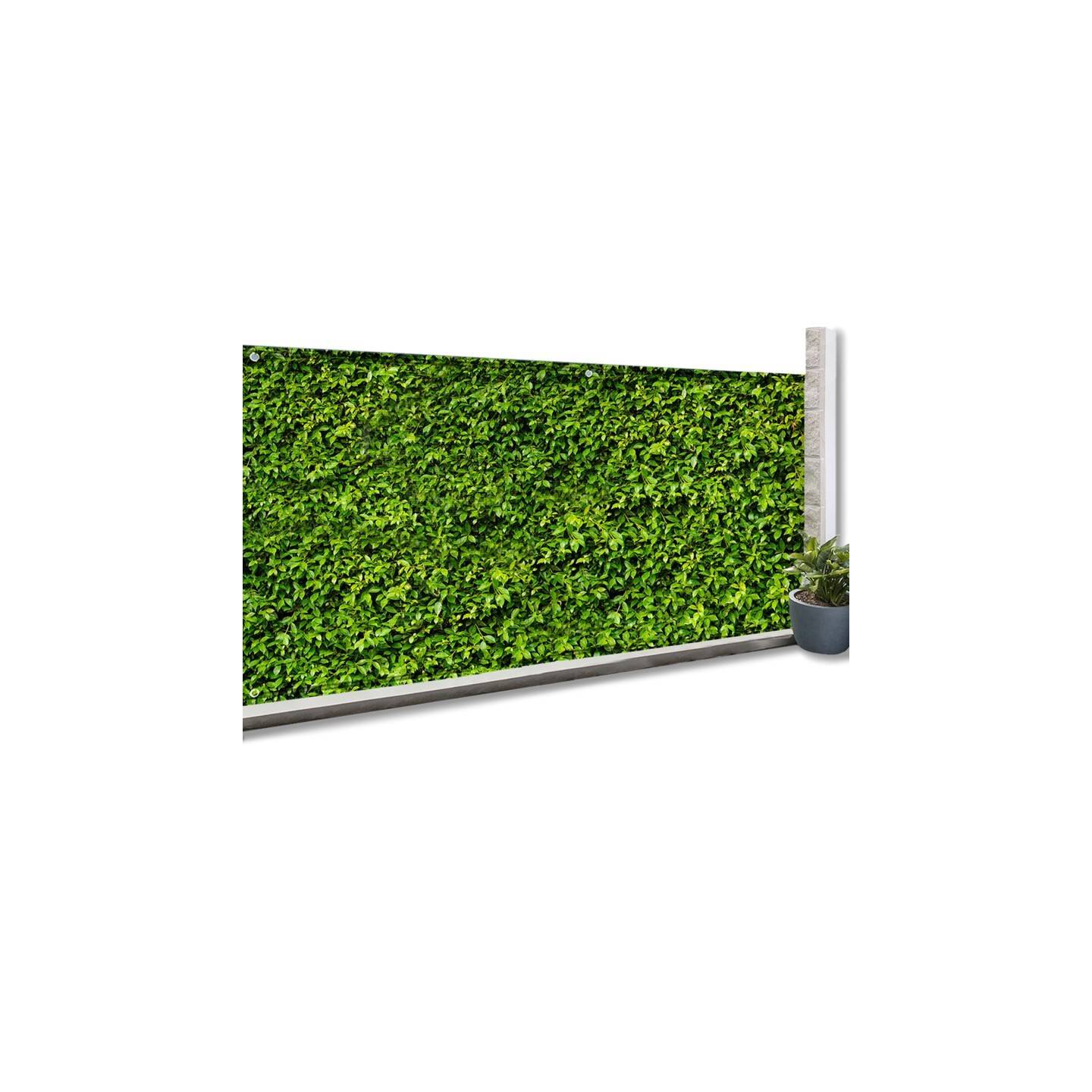 Brise vue occultant 1,5 x 10 M imprimé feuillage 160 gr/m² - Image 2