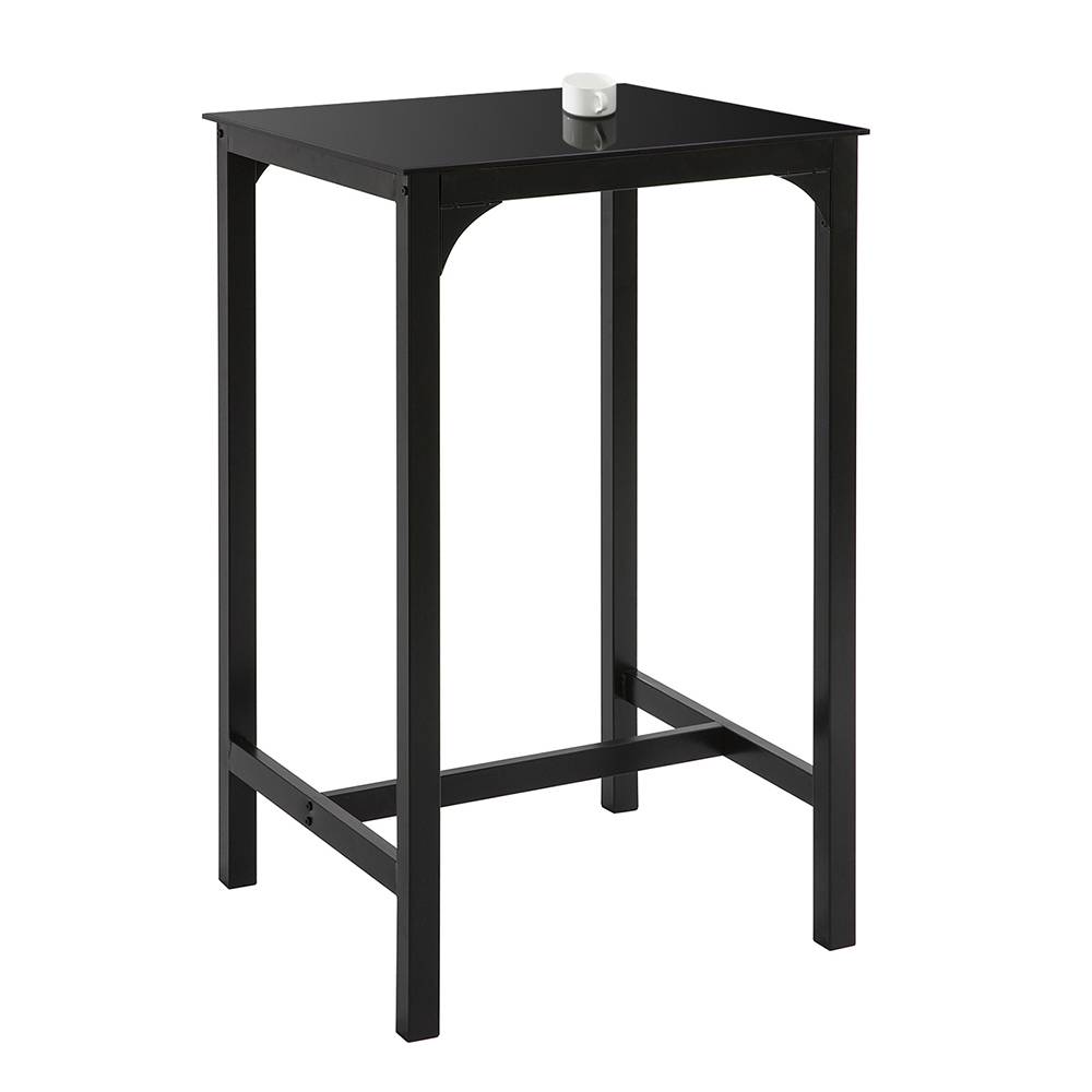 Sobuy - Table de Bar Carrée Table Haute de Cuisine Table de Salle à Manger Plateau en Verre Pieds en Acier Robuste L.60 x H. 60 x H.100 cm SoBuy - Imagen 1