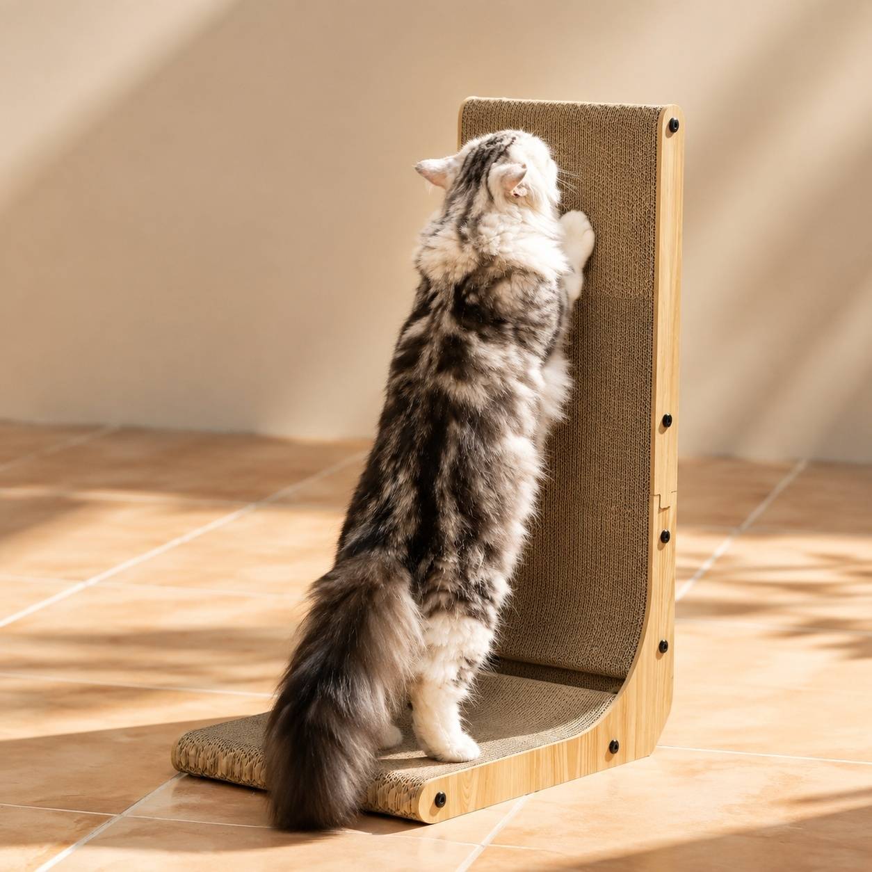 Grattoir en carton L Shape pour chat résistant polyvalent pour gratter et se reposer - Image 5