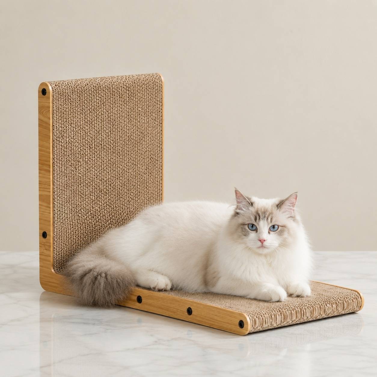 Grattoir en carton L Shape pour chat résistant polyvalent pour gratter et se reposer - Image 7