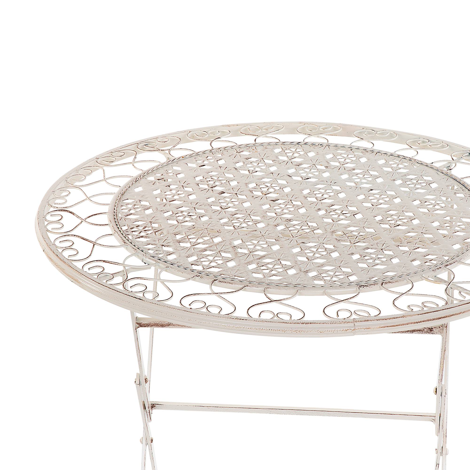Beliani - Set de bistrot, 2 Personnes Métal Beige clair TRIESTE - Beliani - Imagen 9