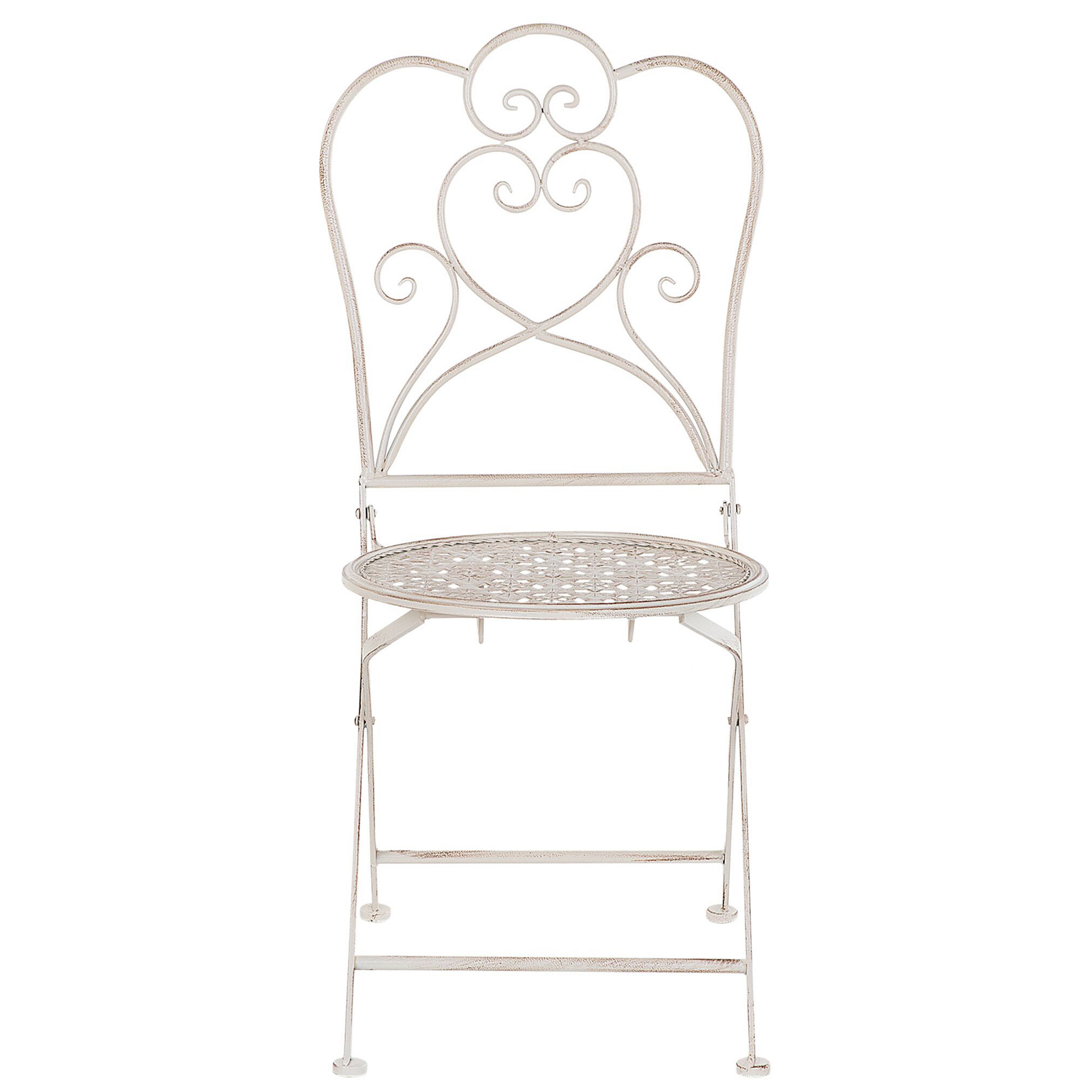Beliani - Set de bistrot, 2 Personnes Métal Beige clair TRIESTE - Beliani - Imagen 7