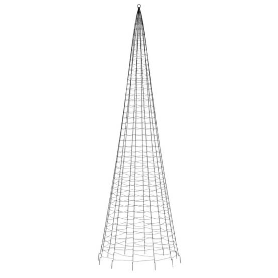 Sapin De Noël - Arbre de Noël lumineux sur mât de drapeau 1534 LED blanc 500 cm - Image 5