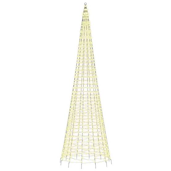 Sapin De Noël - Arbre de Noël lumineux sur mât de drapeau 1534 LED blanc 500 cm - Image 4