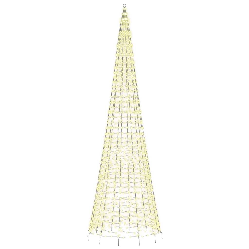 Sapin De Noël - Arbre de Noël lumineux sur mât de drapeau 1534 LED blanc 500 cm - Image 4