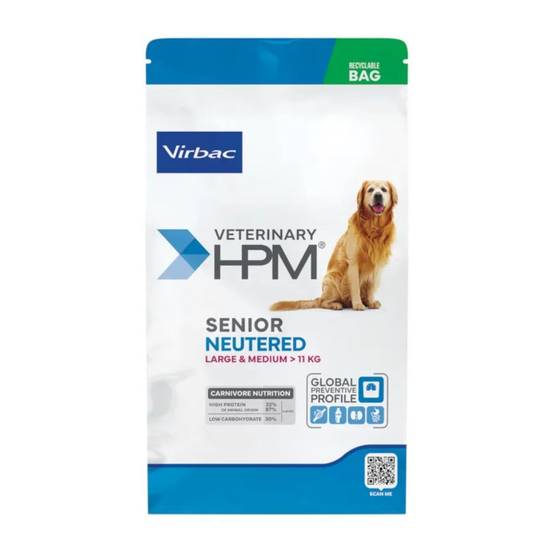 Croquettes Chien Veterinary Hpm Dog Senior Neutered Large & Medium - Virbac 3 kg - Image 1