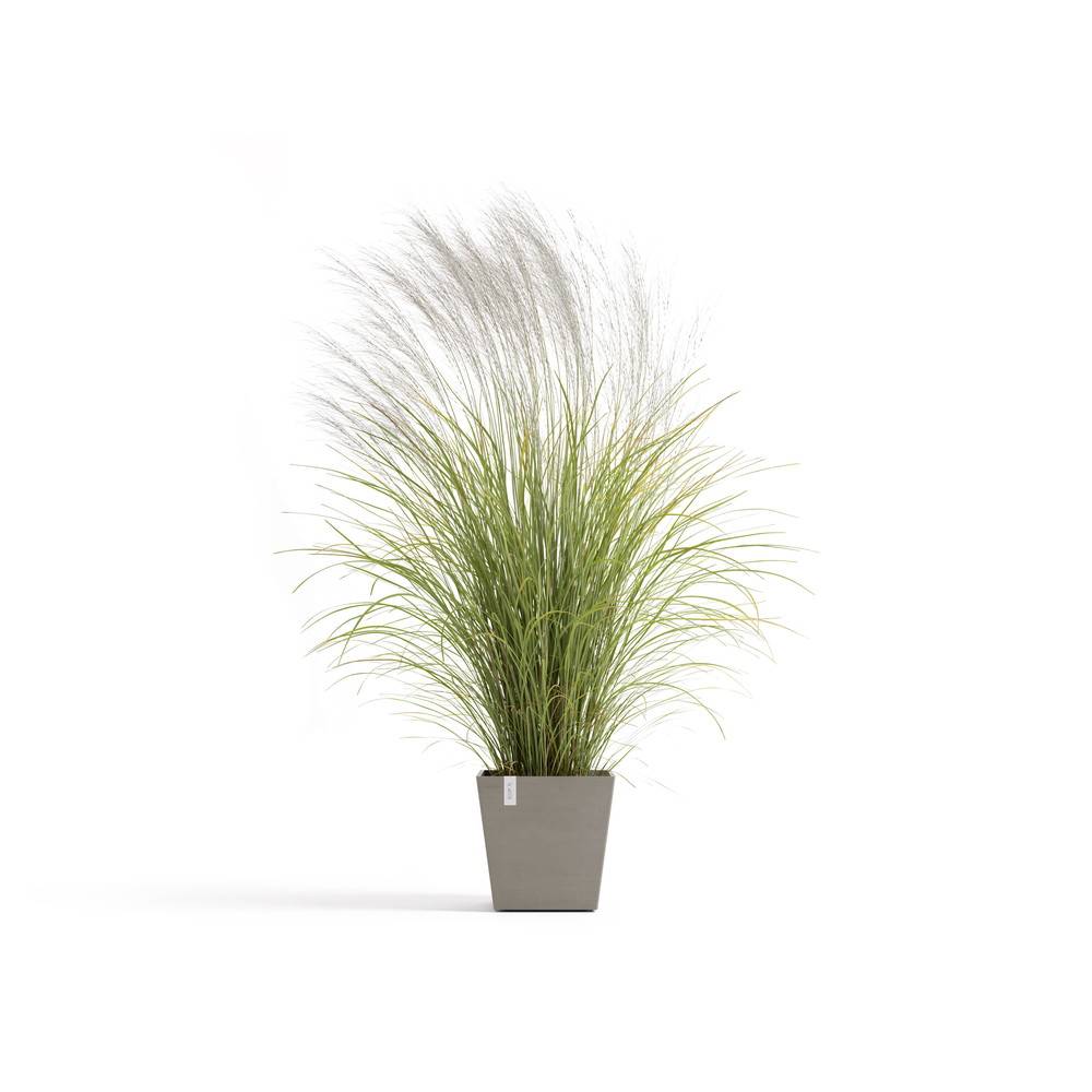 Ecopots - Pot Carré Rotterdam 35 Taupe + réservoir d'eau - 35,2 x 35,2 x H. 34 cm - 30 L ECOPOTS - Imagen 1