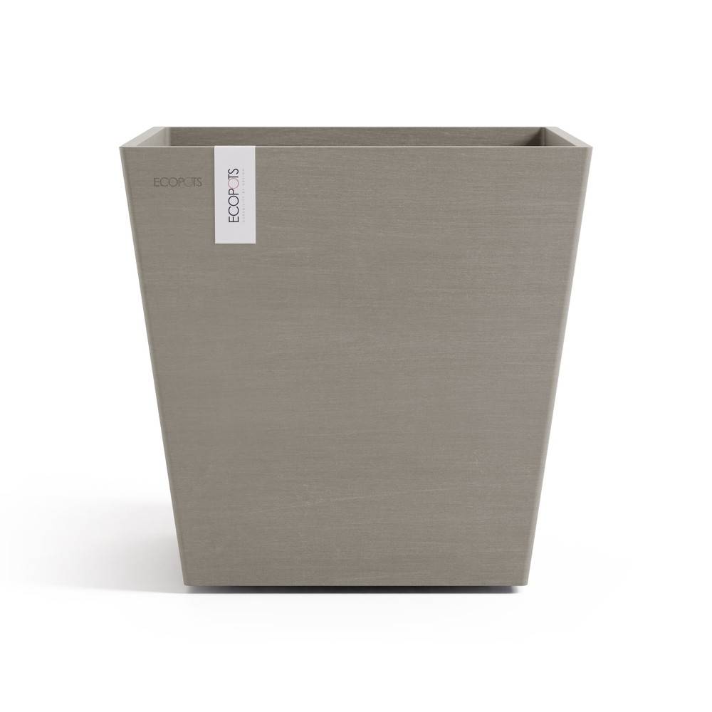 Ecopots - Pot Carré Rotterdam 35 Taupe + réservoir d'eau - 35,2 x 35,2 x H. 34 cm - 30 L ECOPOTS - Imagen 2