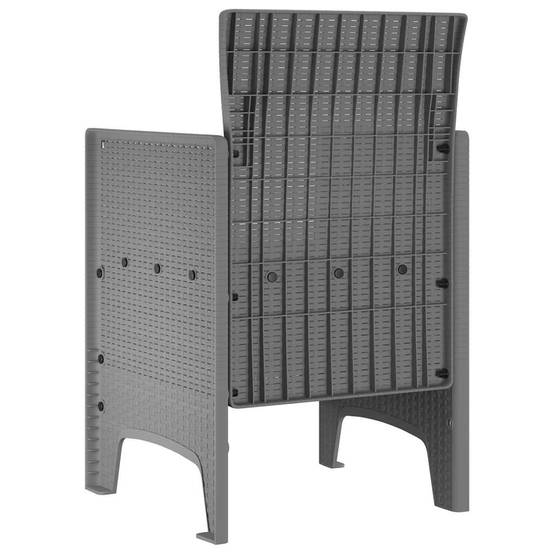 PANGIVO - Chaise de jardin polypropylène gris clairs 53 x 49 x 85 cm, Poids :12.6kg - PANGIVO - Image 5
