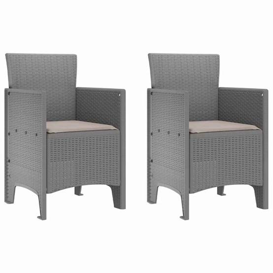PANGIVO - Chaise de jardin polypropylène gris clairs 53 x 49 x 85 cm, Poids :12.6kg - PANGIVO - Image 2