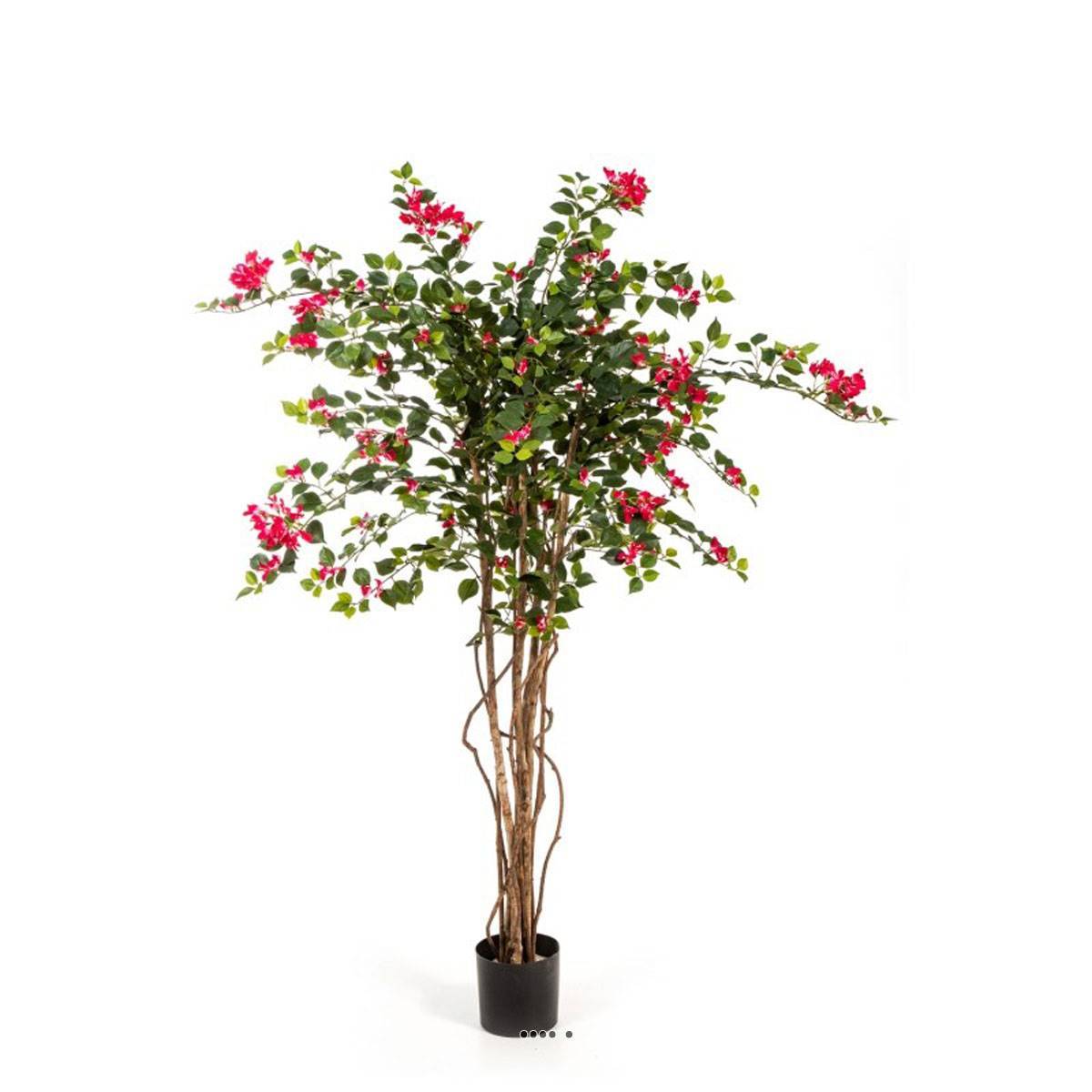 Artificielles - Bougainvillier artificiel tronc bois H150 cm Rose Fushia