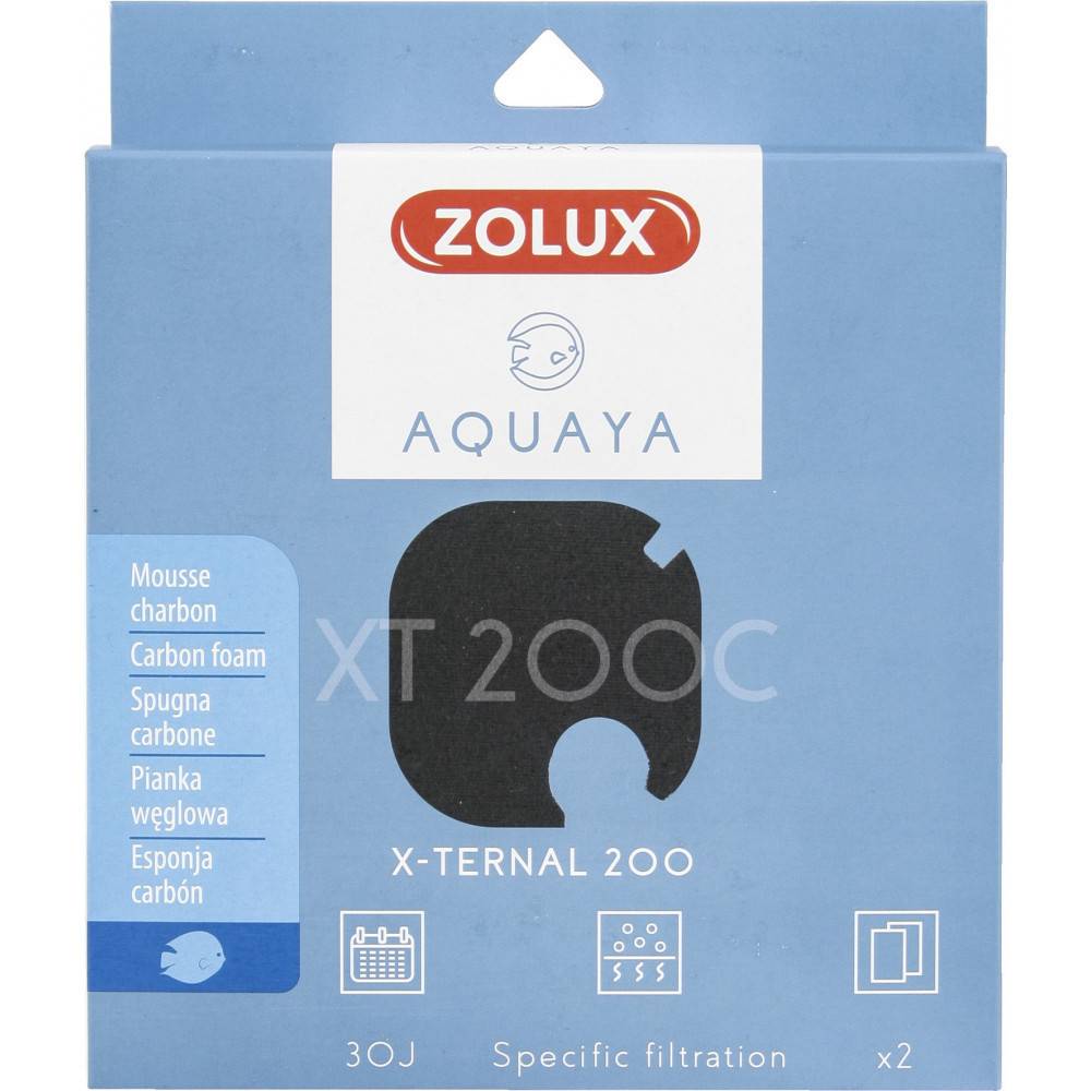 Zolux - Filtre pour pompe x-ternal 200, filtre XT 200 C mousse charbon x2 pour aquarium. - Imagen 4