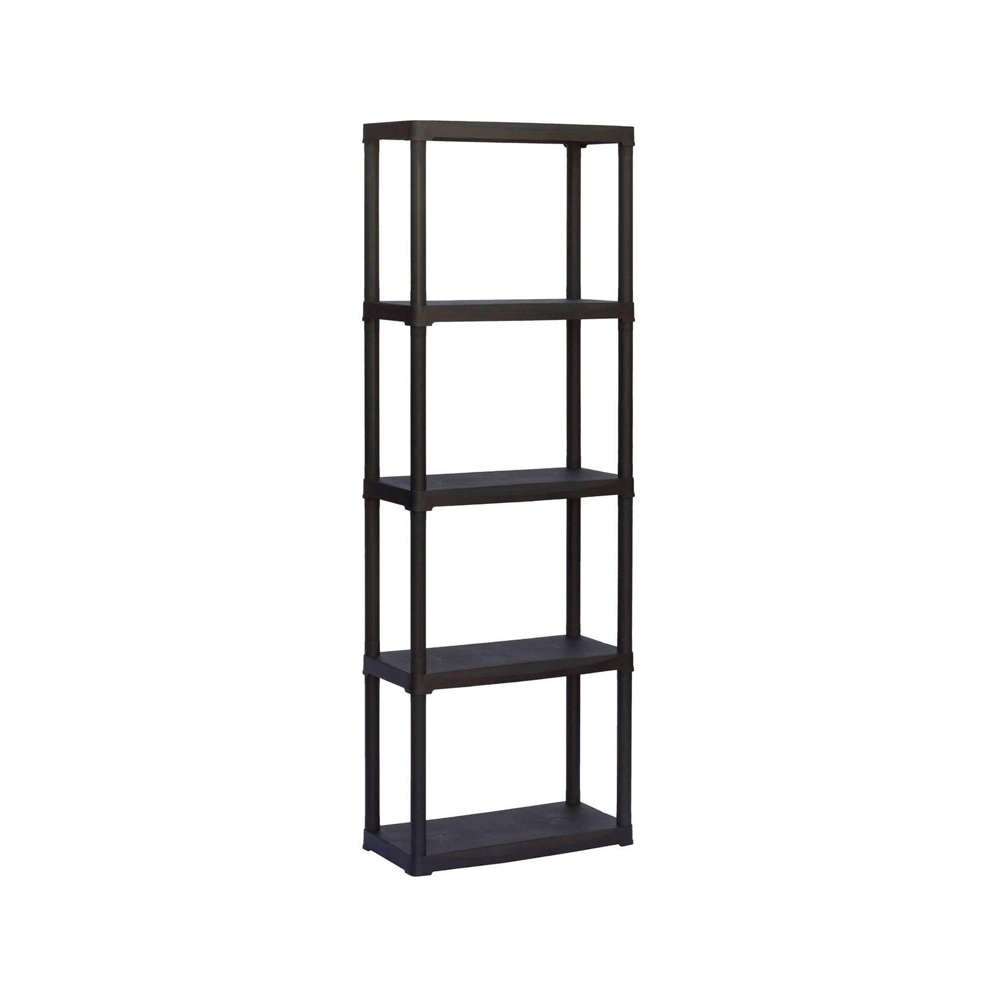 Dmora - Armoire d'extérieur Damme, Etagère d'extérieur, Armoire de balcon polyvalente, Armoire d'extérieur, Anthracite, 60x30h176 cm - Dmora - Imagen 1