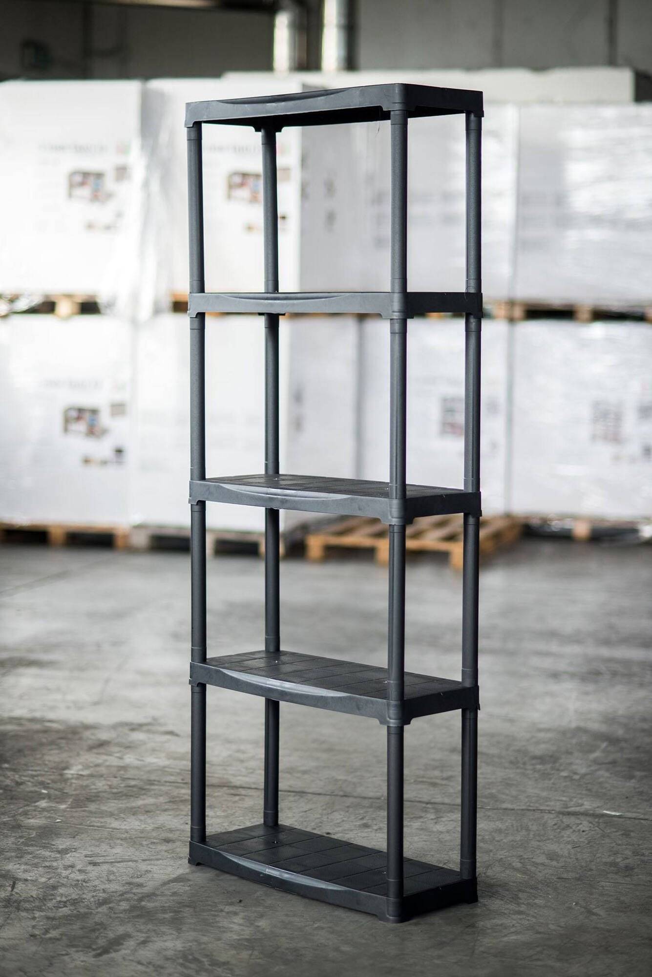 Dmora - Armoire d'extérieur Damme, Etagère d'extérieur, Armoire de balcon polyvalente, Armoire d'extérieur, Anthracite, 60x30h176 cm - Dmora - Imagen 2