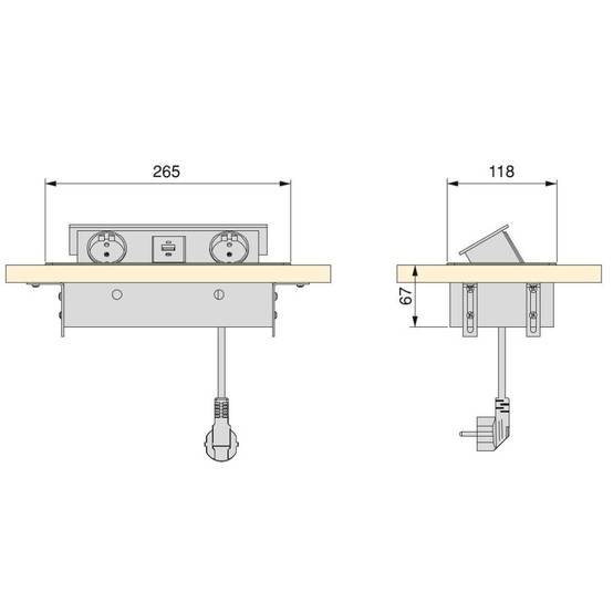 Emuca - Multiconnecteur pour bureau Atom 26 Lite - Image 3