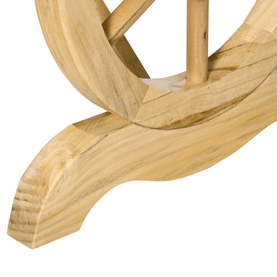 Banc de jardin rustique bois de sapin aménagement extérieur accoudoirs roues 98cm - ComfortXL Outdoor Living - Image 10