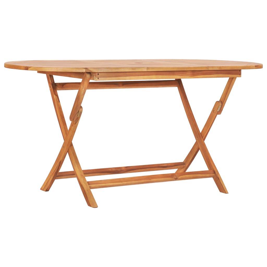 Vidaxl - Ensemble à manger d'extérieur pliable 7 pcs Bois solide de teck vidaXL 48999 - Imagen 9