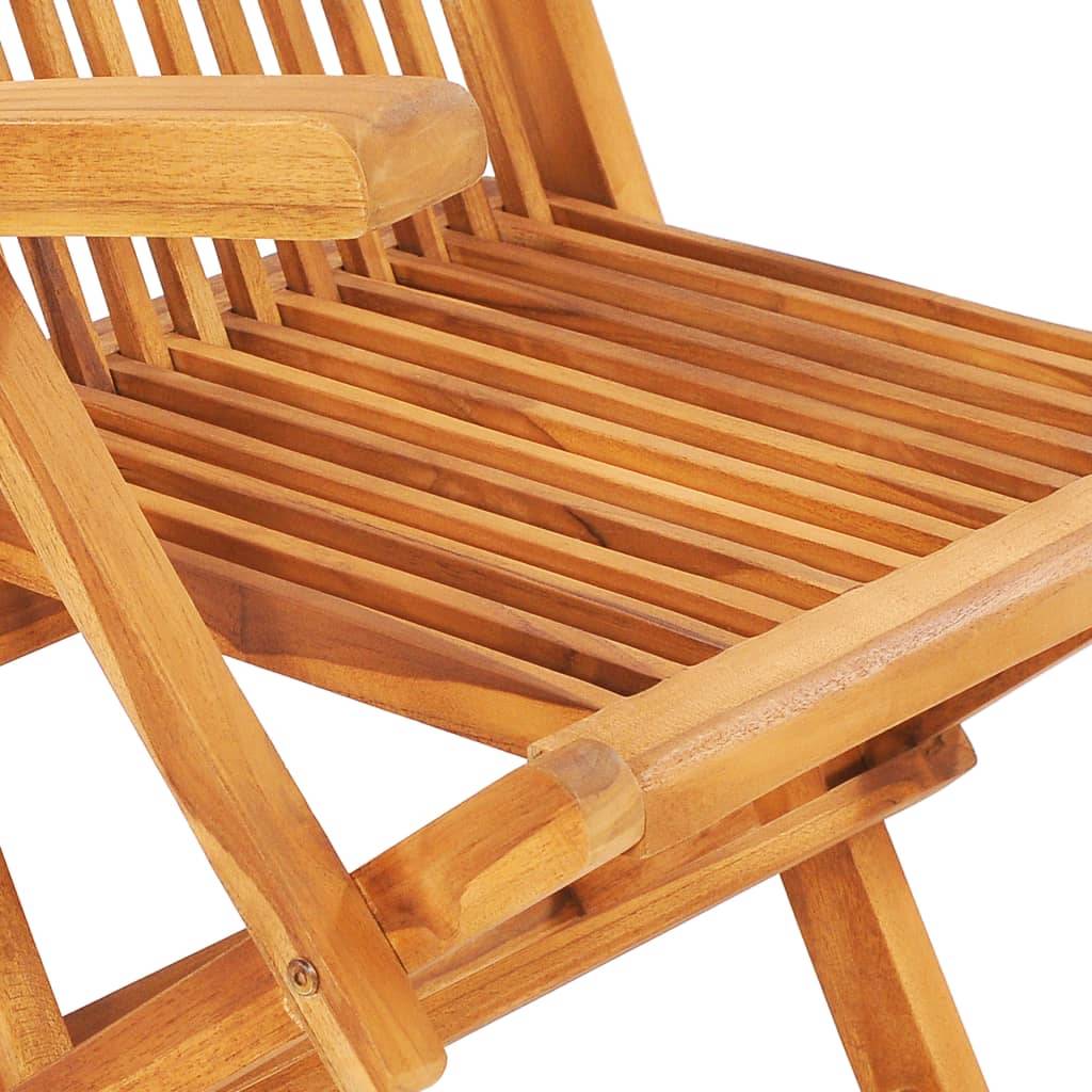 Vidaxl - Ensemble à manger d'extérieur pliable 7 pcs Bois solide de teck vidaXL 48999 - Imagen 6