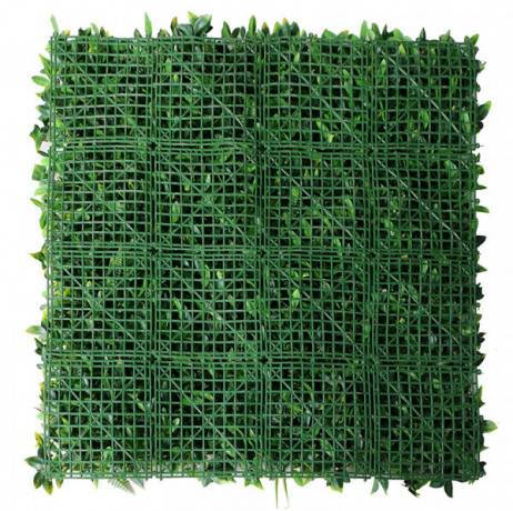 James Grass - France Green - Mur végétal artificiel feuillage exotic 1m x 1m, Long 28 m - Imagen 2