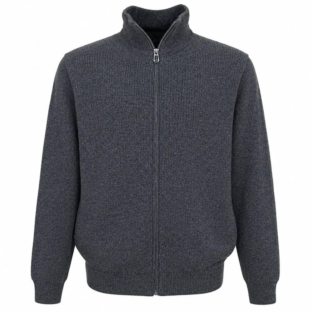 Blouson Cicero gris 70% acrylique 30% laine Taille M - Image 2