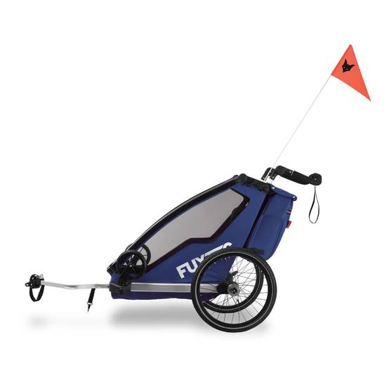 FUXTEC - Remorque vélo bleue - FUXTEC Sport Cruiser - charge max. 45kg, 2 ceintures 5 points, Enfants Poussette Pliable - Image 5