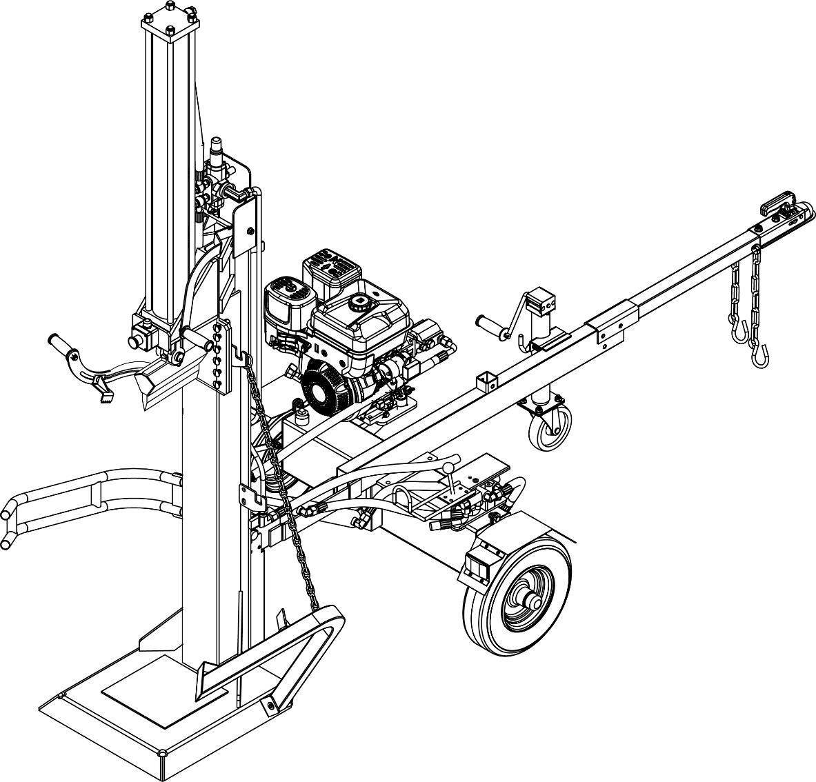 Fendeur bûches thermique 20 T – Tractable vertical horizontal 1 m - Image 2