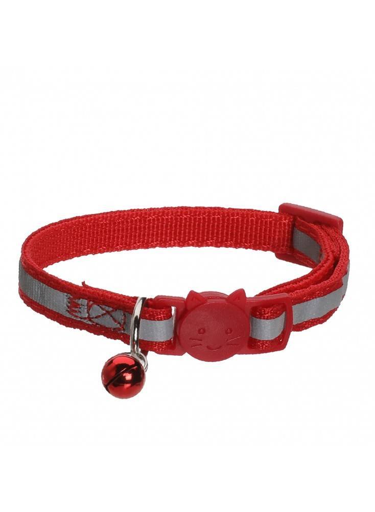 Collier reflectif + grelot ROUGE - Mon Ami Luki - Image 1
