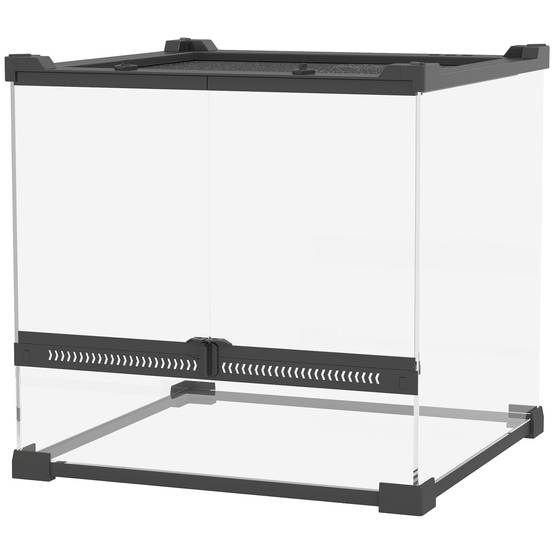 Terrarium en verre pour reptiles, fond surélevé et imperméable, fermeture à bouton - Image 2
