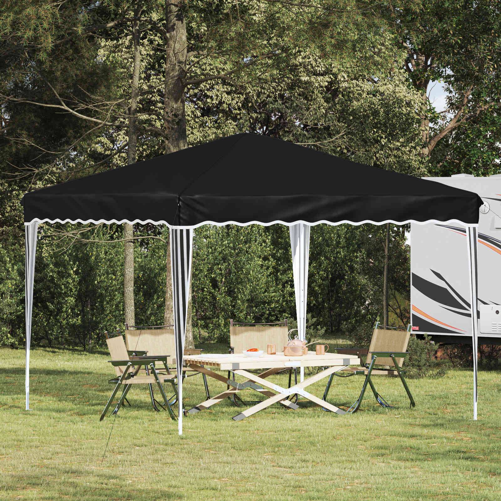 ComfortXL - Tente de réception pop-up tissu Oxford pour jardin hauteur réglable 288x288cm anthracite - ComfortXL Outdoor Living