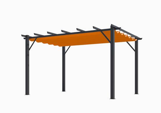 Habrita - Pergola 100% aluminium couleur rouille 4,00 x 3,00 x 2,30 m - 12 m2 Habrita - Image 1
