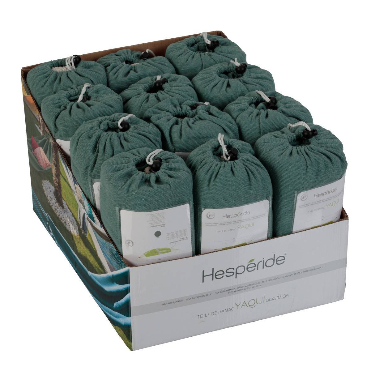 Hesperide - Toile de hamac "Yaqui" vert jade 307x80cm en coton - Hespéride - Imagen 3
