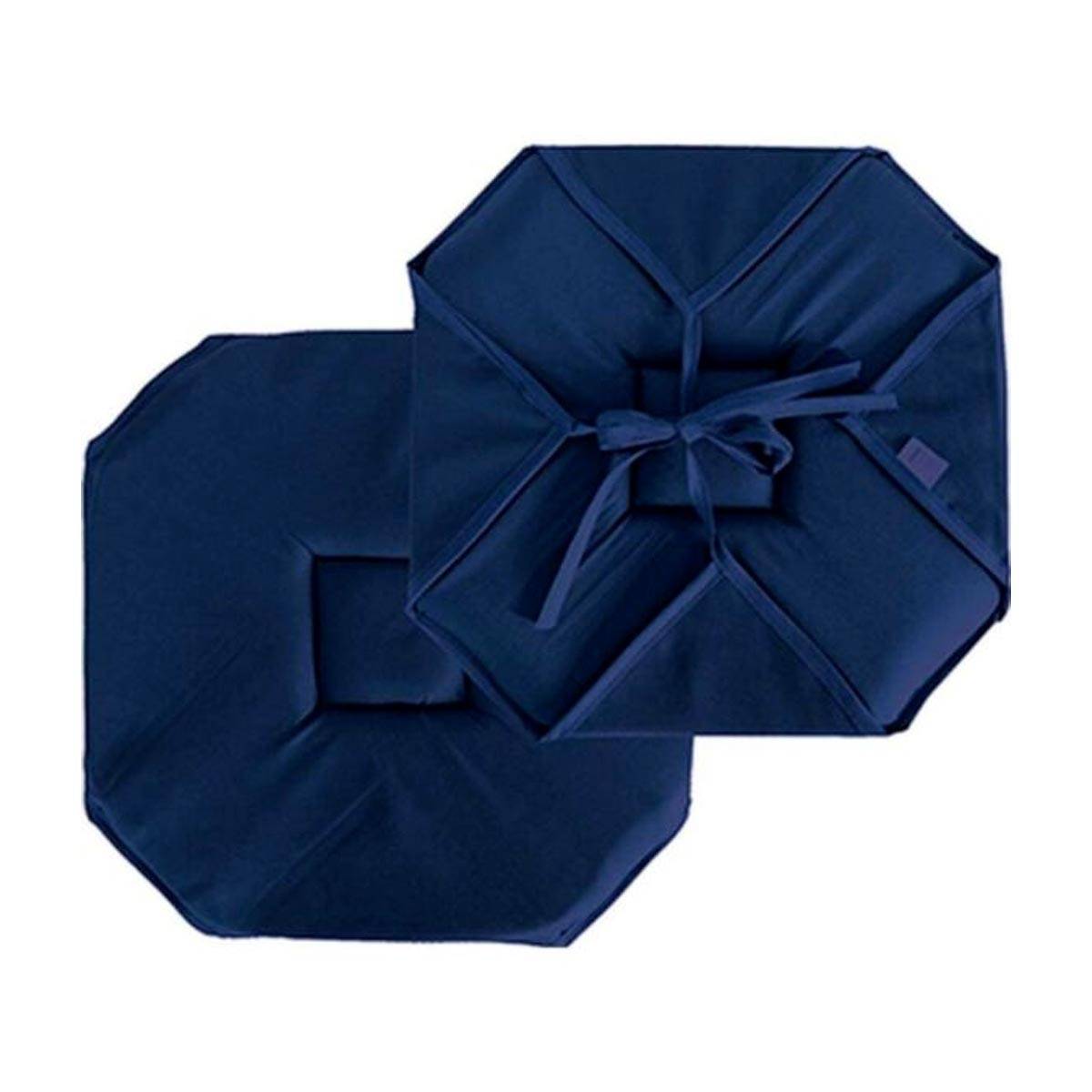 Enjoy Home - Galette de Chaise Uni "Basic" 40x40cm Bleu Marine - Image 1