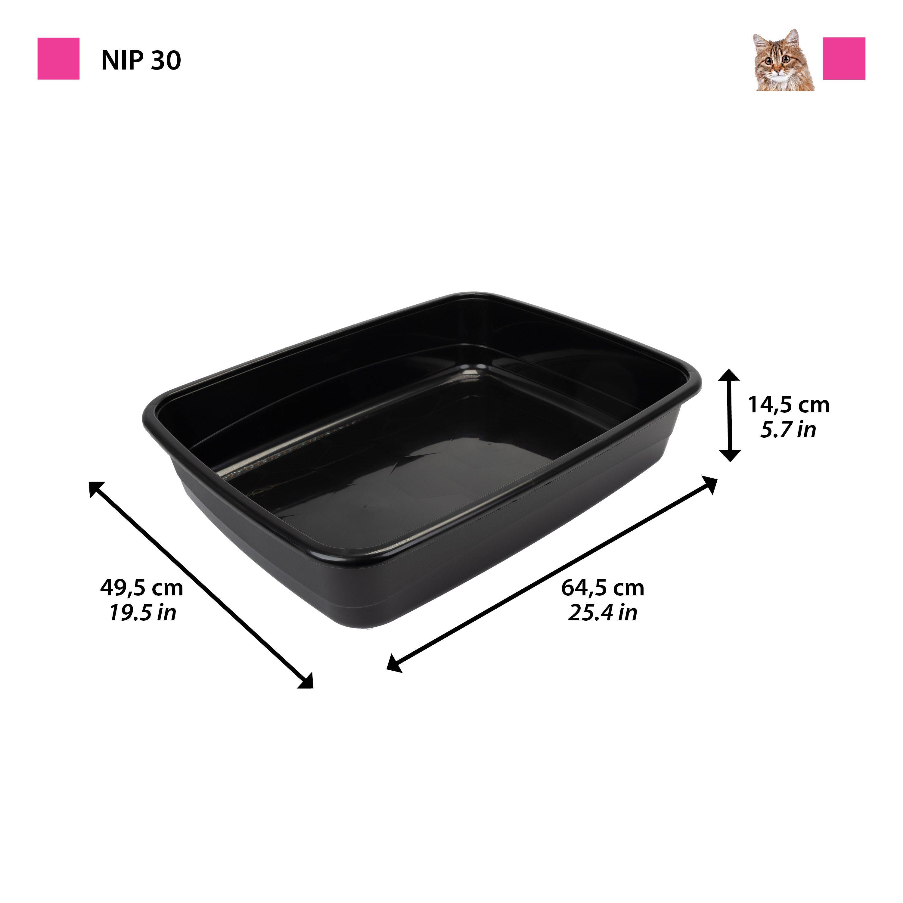 Ferplast - Ferplast Bac Litiere pour Chat, Maison de toilette pour Chat, Litière pour Animaux de Compagnie, avec Bords Hauts, 49,5 x 64,5 x H 14,5 cm, NIP 30 - Imagen 2