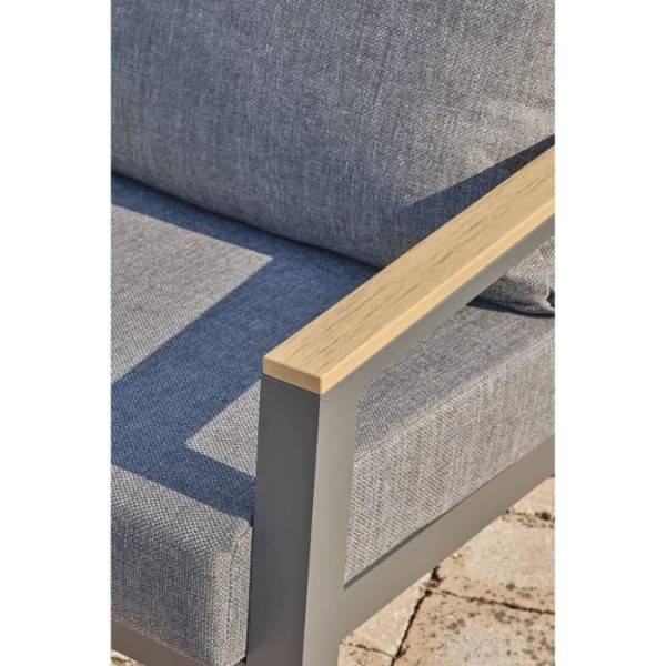 Dcb Garden - Salon bas de jardin - Aluminium - DCB GARDEN - 5 places - Gris anthracite et polywood - KOMMOS - Image 4