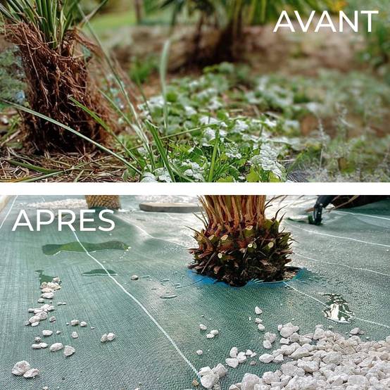 Toile de paillage 130g/m2 Longueur 10m Largeur 3,30m anti mauvaises herbes Geotextile Vert ZENLYS Grande Largeur 3M très épaisse - Image 3