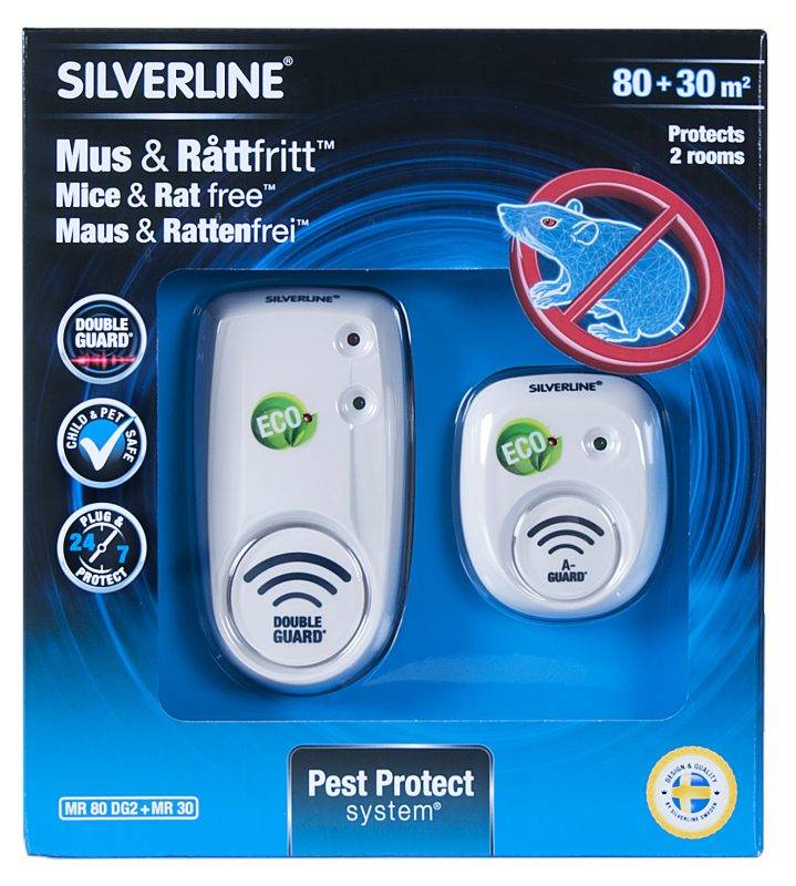 Silverline Sweden - Répulsifs pour rongeurs MR 80 DG2 + MR 30, 2 appareils: 1 x 80m2 et 1 x 30m2 Silverline Sweden - Imagen 3